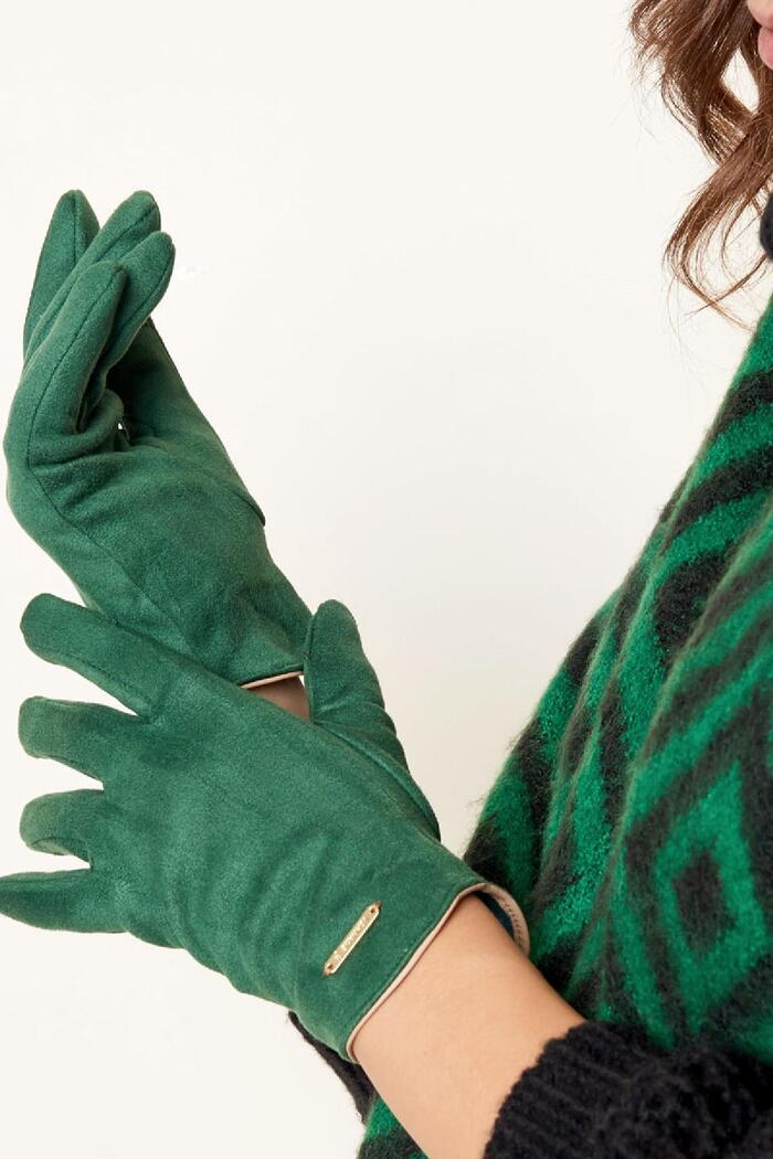 Klassische Handschuhe grün Polyester One size Bild6